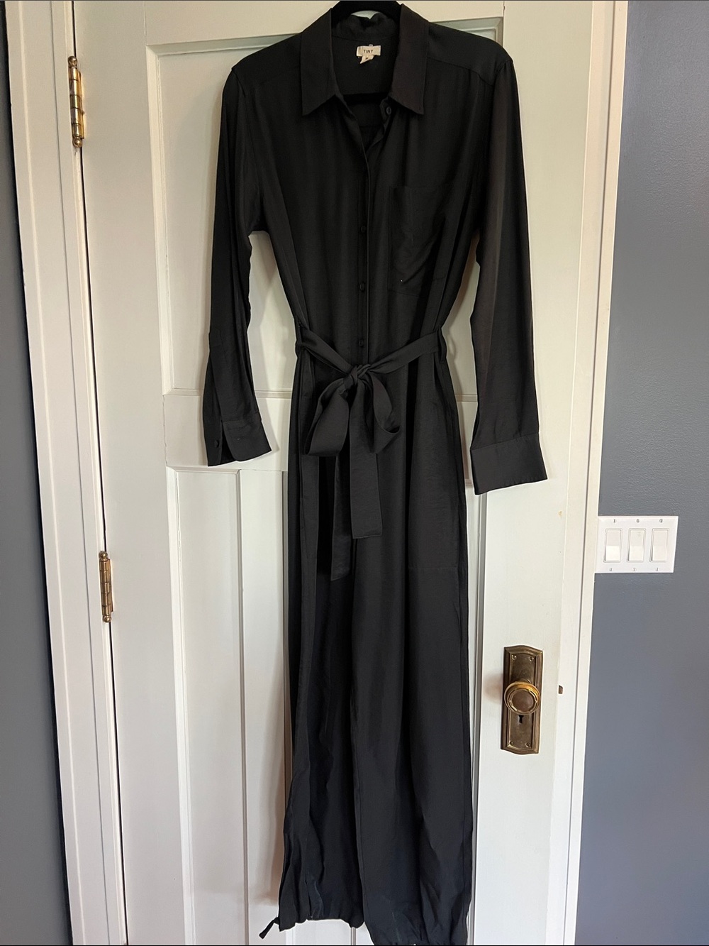 TINY Black Lightweight Silky Jumpsuit